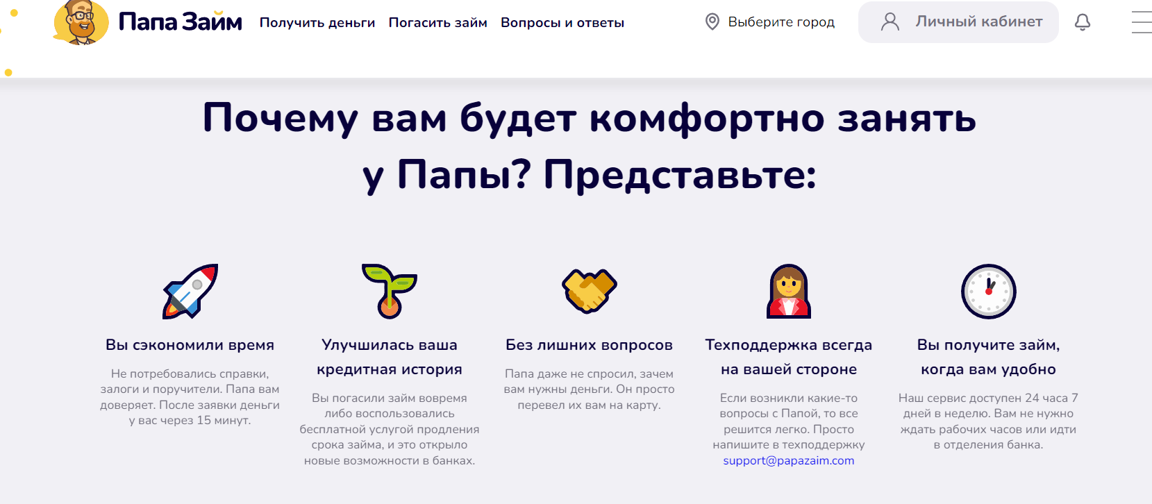 преимущества МФО ПапаЗайм