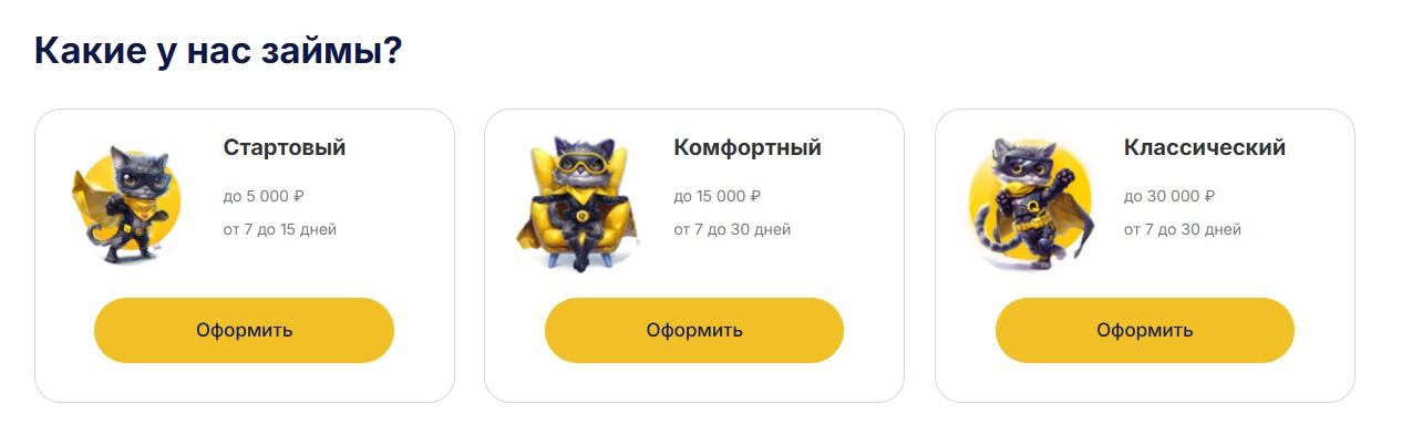 Варианты займов в Qreditka