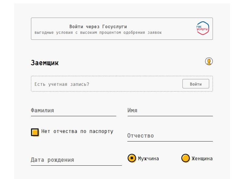 Вход через Госуслуги